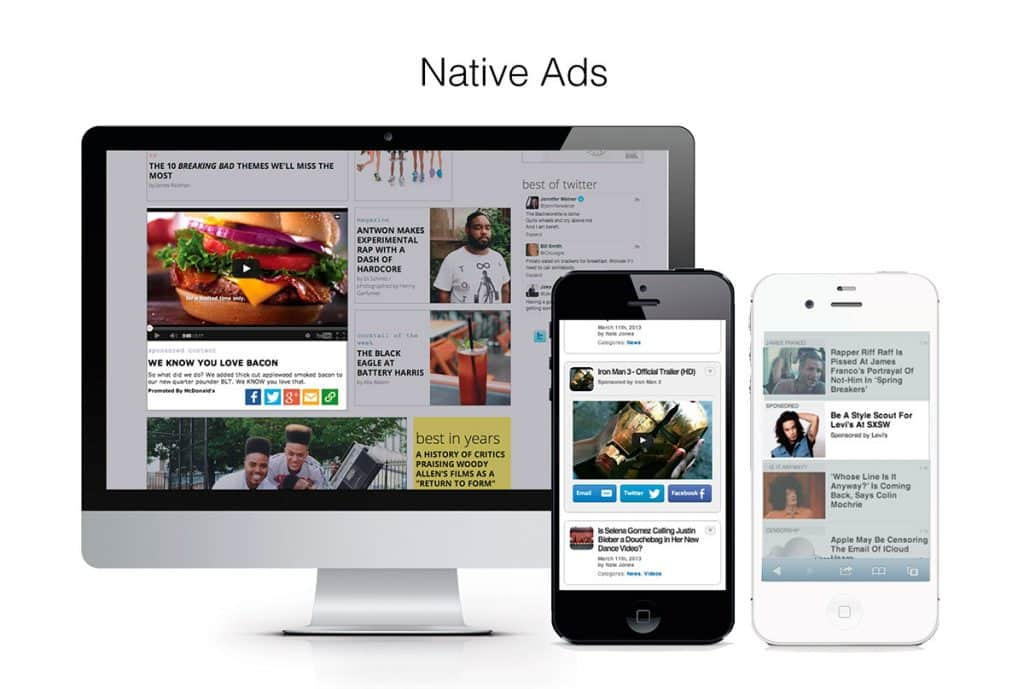 mobile ads. native ads